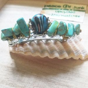 Turquoise Black Beachside Barrette
